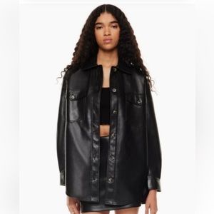 Aritzia Wilfred - The Ganna Jacket Black Leather